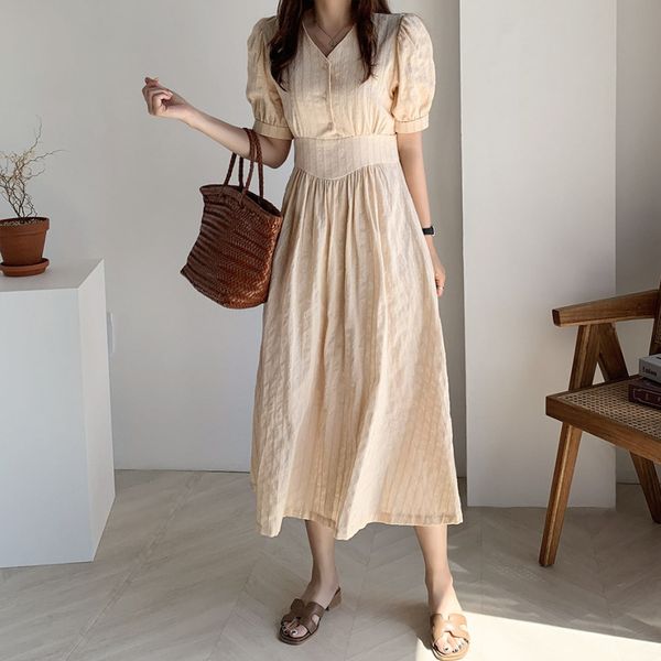

new v-neck hollow-out show thin waist dress female, Black;gray