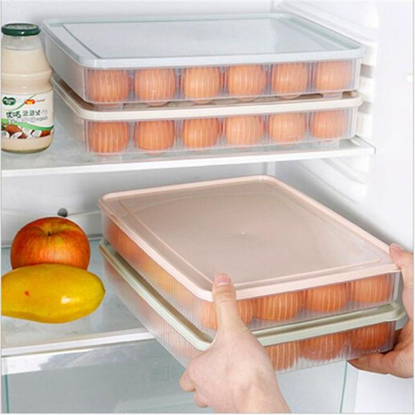 

24 egg storage box kitchen refrigerator storage rack container plastic box shelf drawer home can be superimposed