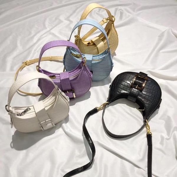 

2020 new stone pattern square buckle multi-purpose female bag