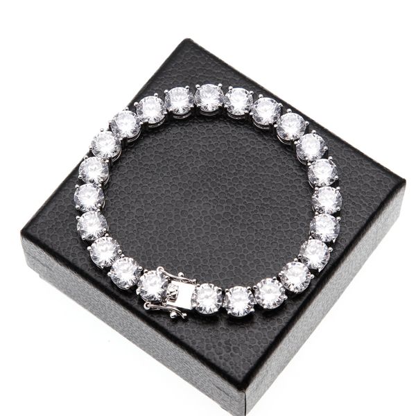 

high-end Hip Hop Bracelet men's row of 8mm Zircon Bracelet European and American