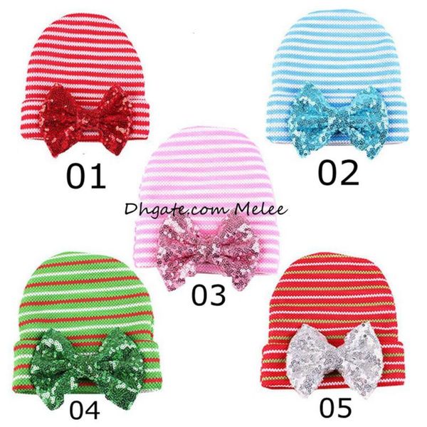

60colors ins newborn crochet bow hats cute baby girls leopard soft knitting hedging caps big bows autumn winter warm tire cotton cap 5j1p, Blue;gray