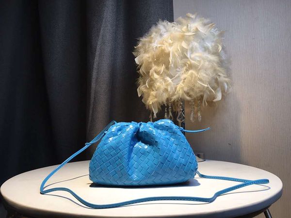 

2080 large size woven pouch shoulder bags pouch crossbody bags with soft real genuine leather for women