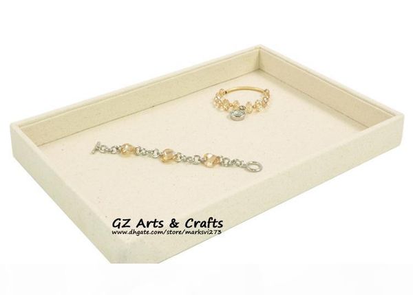 

black coffee grey velvet bangle bracelet display stand holder tray storage box linen earring rings necklace jewelry empty tray