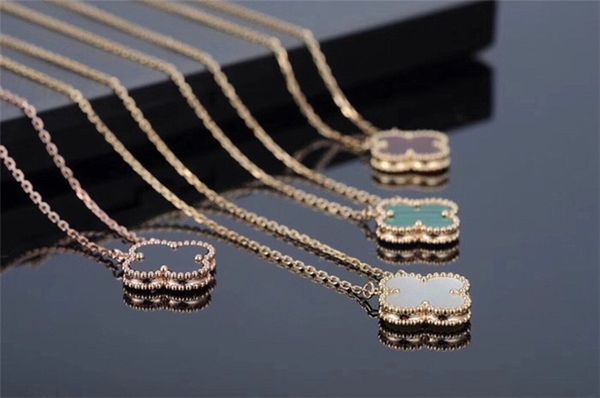 

925 sterling silver four leaf grass necklace women's fashion net red simple and versatile personality korean style clavicle