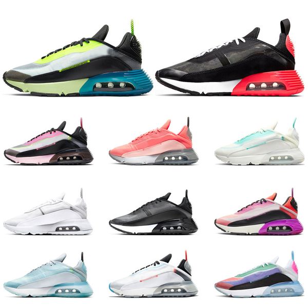 

new mens trainers 2090 running shoes pure platinum duck camo oreo black white be true womens breathable sports sneakers, White;red