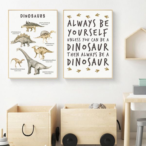 

мальчик номер wall art печать динозавр холст картина modular печати playroom poster схему обучающие фото nursery детская комната декор