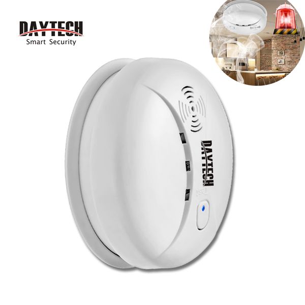 

daytech fire smoke detector alarm sensor battery operate smoke alert sensor for kitchen/restaurant/l/home security, Black;white