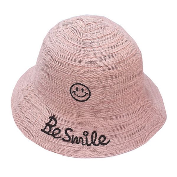 

child beach sun hats summer children sun protection fisherman hat travel sunshade hat baby boys girls smile letters basin cap, Blue;gray