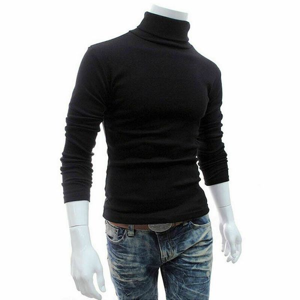 

winter thick warm cashmere sweater men turtleneck mens sweaters slim fit pullover men classic wool knitwear pull homme, White;black