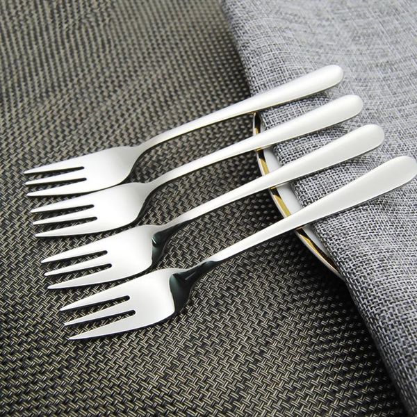 

4pcs 14 x 2.2 cm stainless steel fruit fork dessert steak knife and fork western cutlery dessert