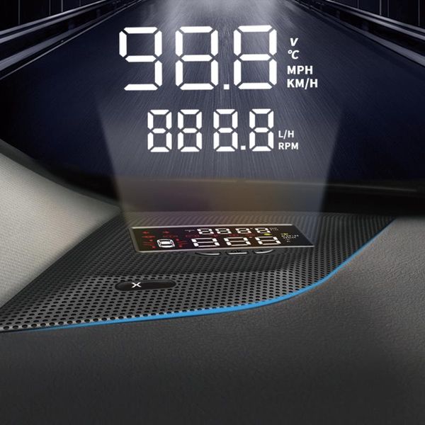 

hud auto car head up display windshield screen projector security alarm overspeed rpm voltage warning for xt5 2020-2020