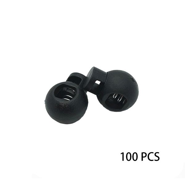 

100pcs lock drawstring ser toggle clip clasp mini tighten round spring