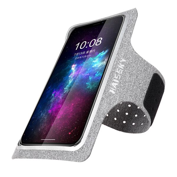 

haissky running bags sport armbands phone case on hand mobile holder arm band bag for 11 pro max samsung s20 ultra