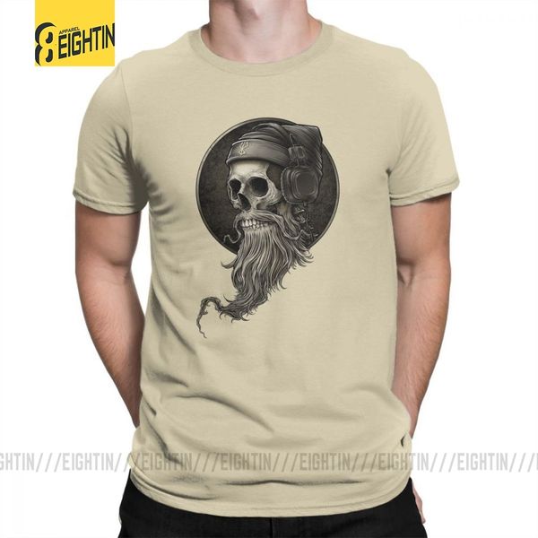 

winya no. 99 skull beard men's t-shirt short sleeve man's tees leisure crew neck beige t shirt 100% cotton 6xl