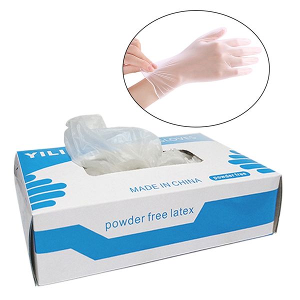 

plastic gloves disposable gloves for restaurant kitchen bbq eco-friendly fruit vegetable 100pcs/set, Slivery;white