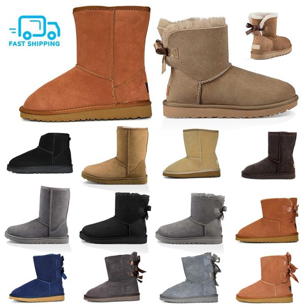 

2020 arrival australia snow boots for women fashion mini ankle short ladies girls womens booties triple black chestnut winter boot