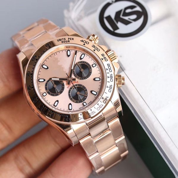 

ks мужские часы montre de luxe 40mm автоматические 7750 движения мужчины часы релох де lujo relojes де lujo пункт hombre часы a7, Slivery;brown