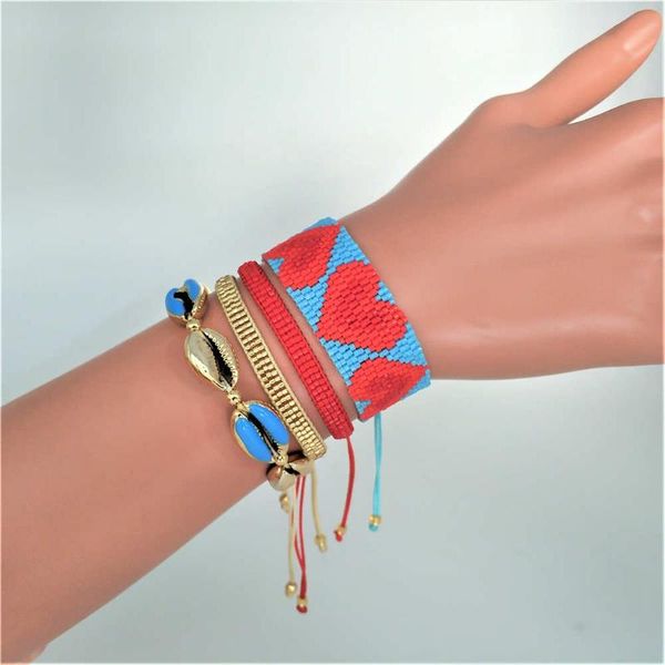 

grapes miyuki bracelet for women red heart bracelet love pulseras mujes weeding gift jewelry couple handmade valentine's day, Golden;silver