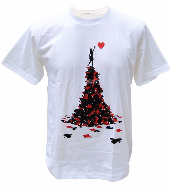 

men 2019 summer fashion heart love aces card game novelty poker bansky men t-shirt novelty graphic baseball tee shirts