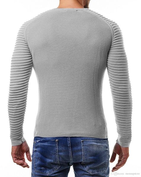 

sweaters fashion casual knitted o-neck long sleeved mens designer draped, White;black