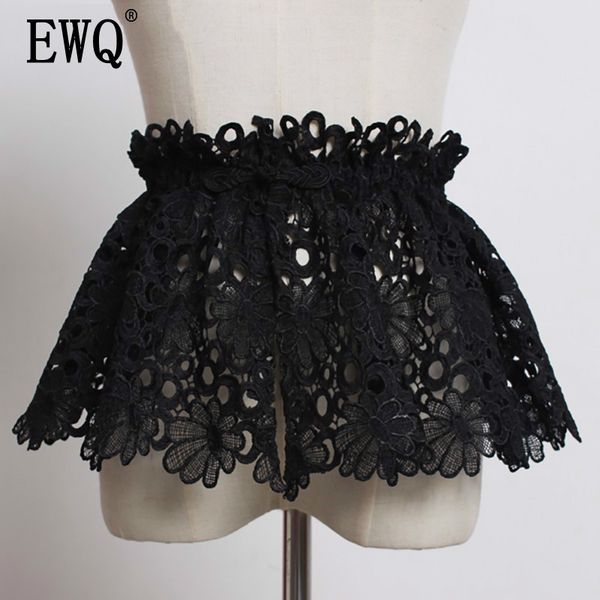 

ewq] новое лето весна 2020 мода tide черная кнопка эластичный пояс шнурок выдалбливают крюк flowe пояс женщины qc568, Black;brown