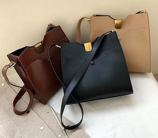 

new- shoudler bag briefcase handbag design button large pocket