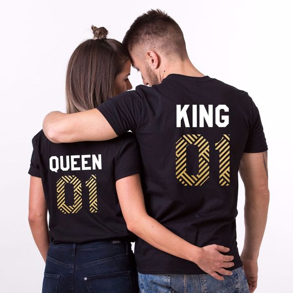 

2019 new arrival men's fashion brand t-shirt clothing fashion tees ing queen 01 couple shirts love matching cupid t shirt