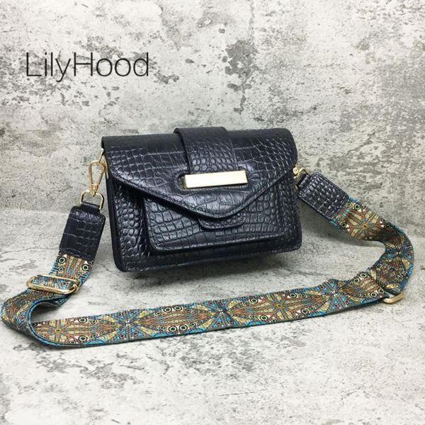 

small genuine leather snake print fashion handbag for women classical fashion small messenger bag with boho style wide belt