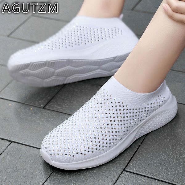 

2020 spring women's sneakers summer flat bottom breathable non-slip mesh walking shoes mesh casual slip-on lightweight shoes a05, Black