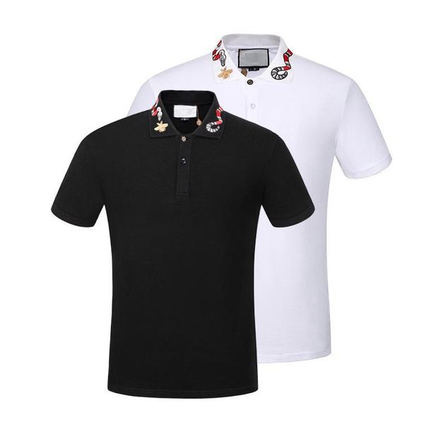 

gg1 italy 2020 europe mens stripe splicing t shirt screw thread cotton polo letter print t shirts designer casual tee, White;black
