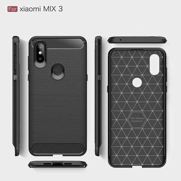 

cgjxs2018 new cellphone cases for xiaomi mix3 luxury carbon fiber heavy duty case for mi max3 cover dhl shipping