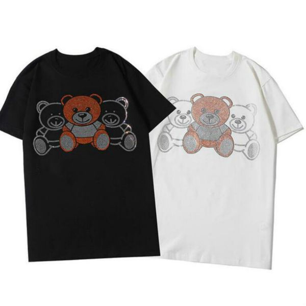 

msino 20ss summer mens t-shirts with letters fashion italy tee shirts casual men women with bears s-2xl 2020 for wholesale, White;black
