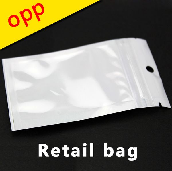 

transparent + white pearl plastic bag opp retail packaging bag opp adsorption bag