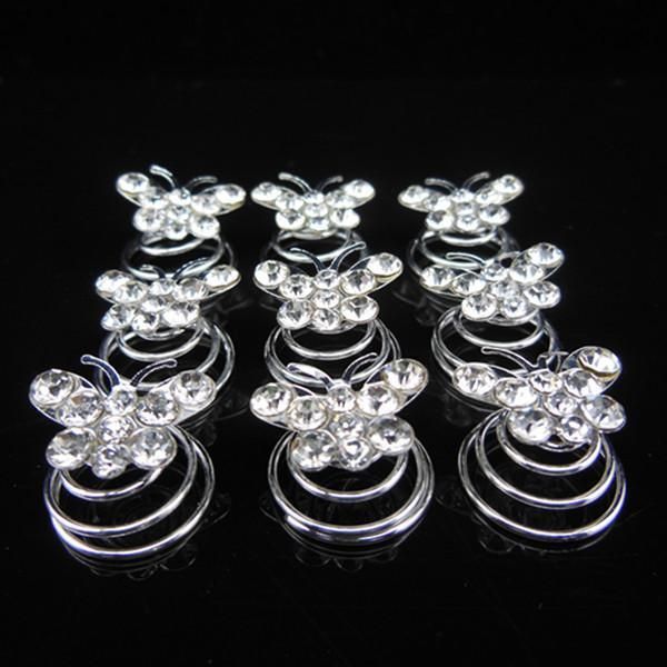 

сплав аксессуары бабочки раскручивает украшения pins для хрустальных 120pcs тиары волос twists цинка женских волос bdegarden mayqa, Golden;silver