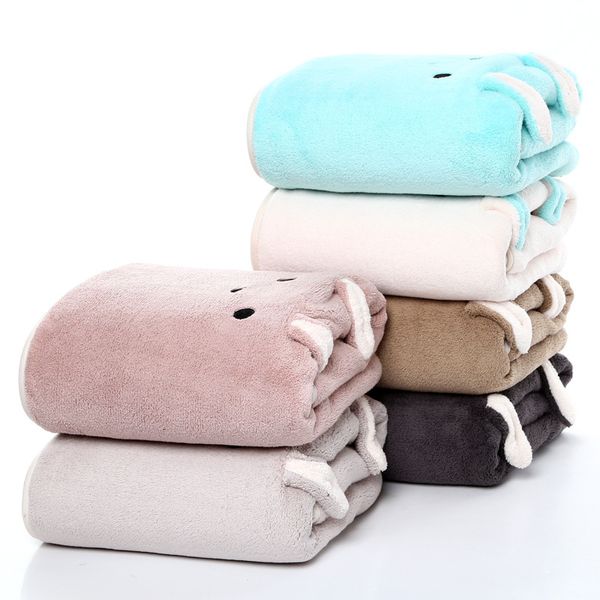 

cartoon coral fleece beauty salon home l large bath towel super soft thicken water absorption sport sauna gym beach towels