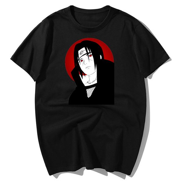 

fashion japanese anime naruto t shirts men cool uchiha sasuke sharingan print t-shirts mens cotton tees harajuku streetwear