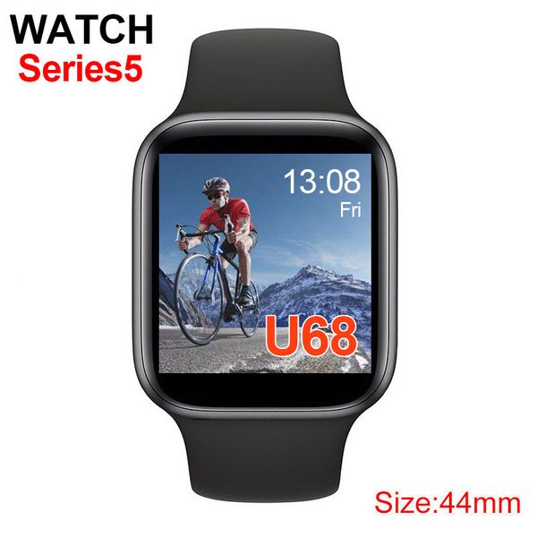 

smartwatch u68 series 5 1to1 44mm bluetooth call message push fitness tracker wristband heart rate blood pressure sport bracelet smart watch