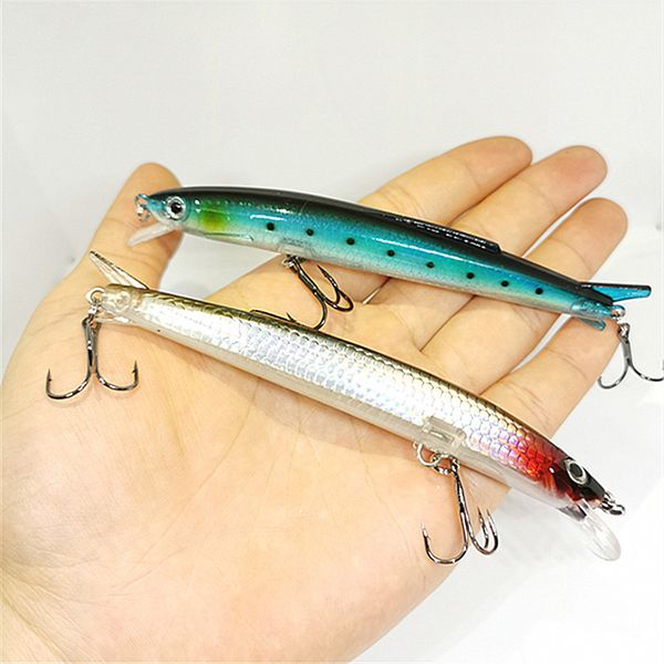 

1pcs big minnow sea fishing воблеры 11g / 12см плавающего 5 цвет приманка искусственных подпочвенная дохлая рыба j песок bass fishing tackle