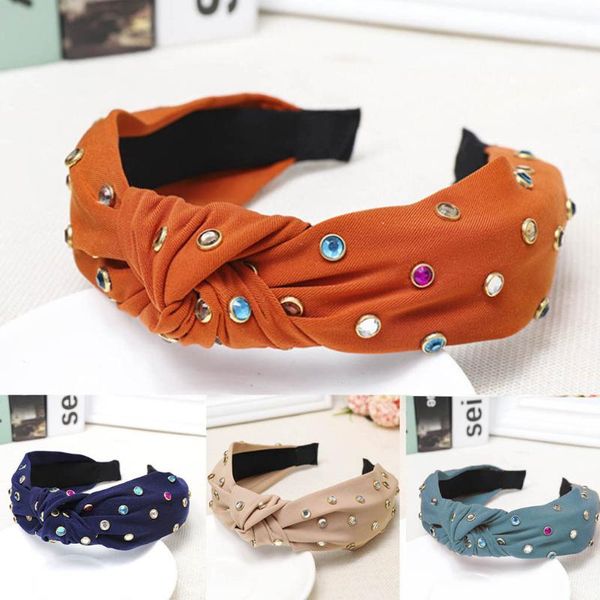 

fashion female solid color hair band bowknot crystal wide headband support wholesale and dropshipping selling in 2020 #t5p