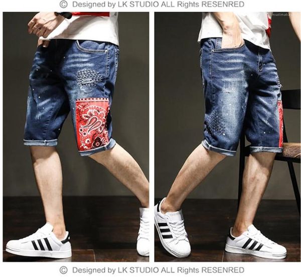 

fashion summer male casual low waist short jeans shorts stretch pant men causal slim fit thin denim clothing ruched short pants, White;black