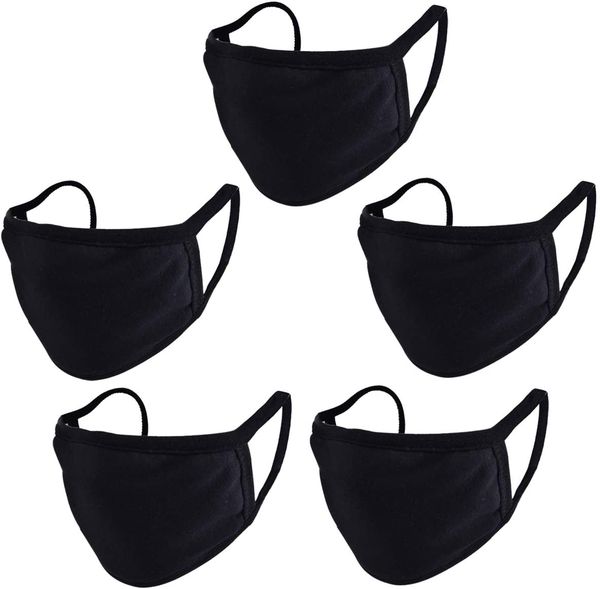 

cotton black face mask reusable comfortable for riding cycling camping travel for kids teens men women