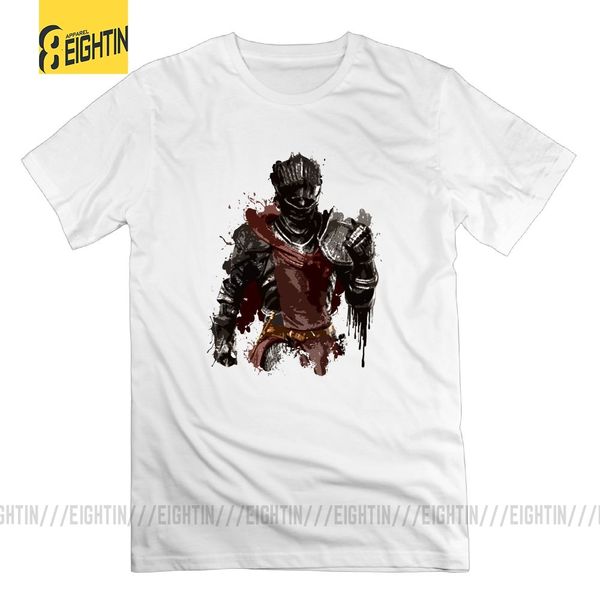 

dark souls red knight splatter футболка 100% хлопок круглым воротом с коротким рукавом большой размер качество мужчины футболки одежда дизай
