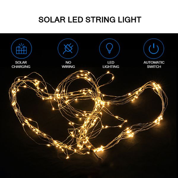 

240 leds solar light waterproof lights string outdoor holiday christmas party wedding solar lamp decor