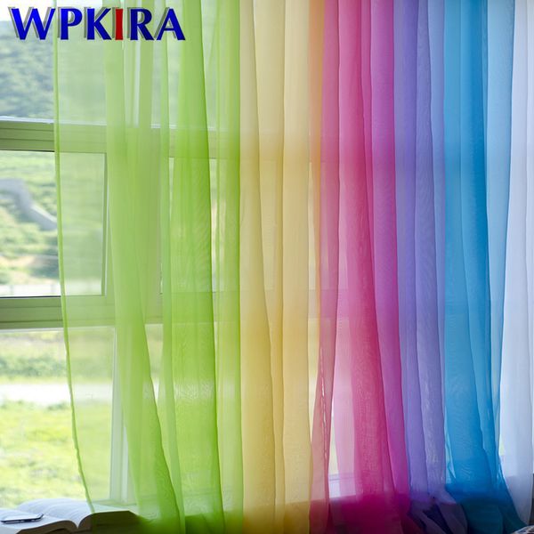

curtain & drapes european american style multicolor bay window screening solid door curtains drape panel sheer tulle for living room wp184#3