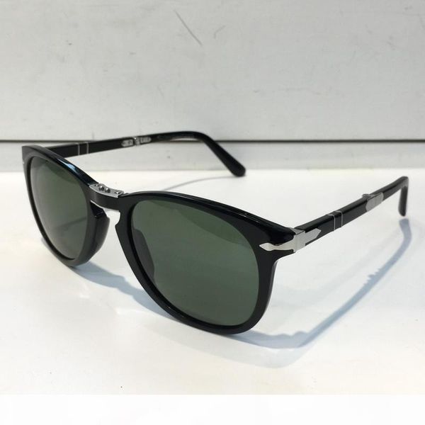 

fashion designer sunglasses 714 classic retro pilot folding frame glass lens uv400 protection eyewear with leather case, White;black