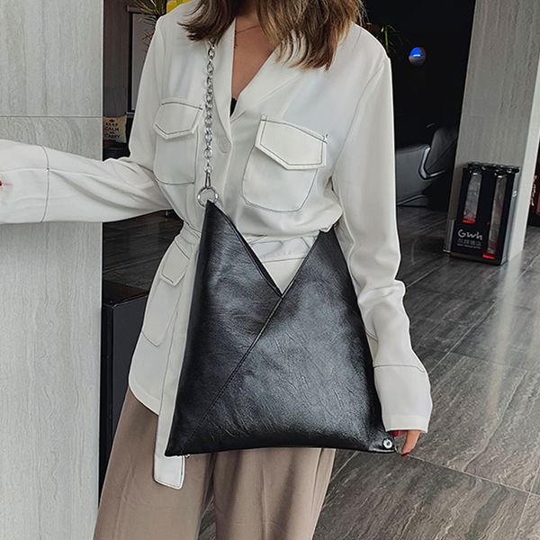 

totes women shoulder hobo bags luxury bag 2021 fashion korean style handbags female black leather crossbody with chain bolsos
