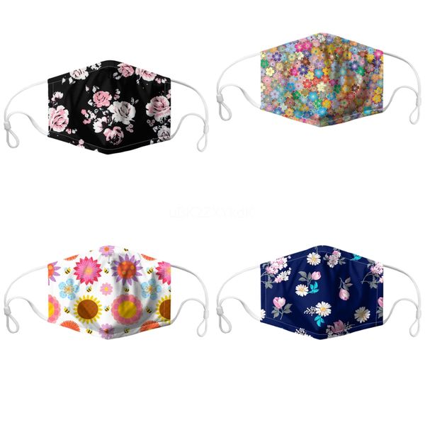 

peach blossom printed открытый туризм insect велоспорт репеллент маска многоцелевой отдыха магия платке # 455, Black