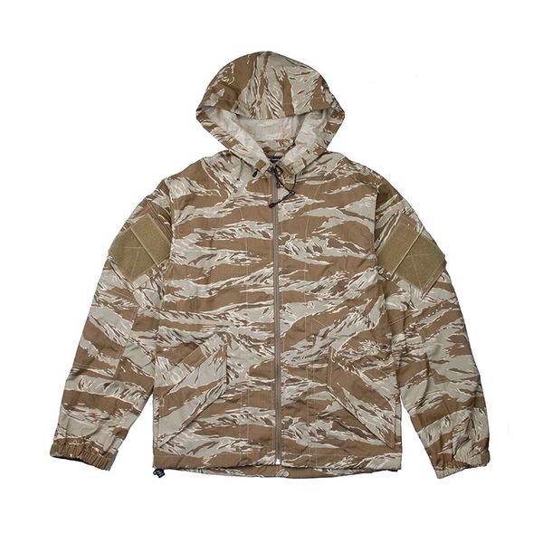 

2020 new tiger stripe desert jacket fabric tiger camouflage tactical jacket portable tactical, Black;brown