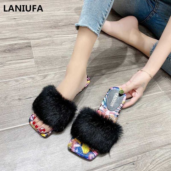 

new women slipper sandals women gladiator outdoor indoor flat shoes casual fur beach flip-flops slipper woman slides mujer, Black