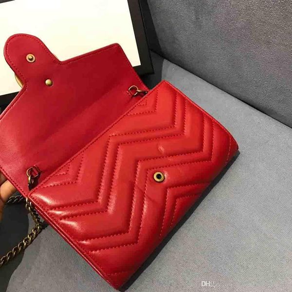 

classic wave pattern women's handbag fashion golden hardware chain bag fashion women's crossbody bag embroidery thread handbag